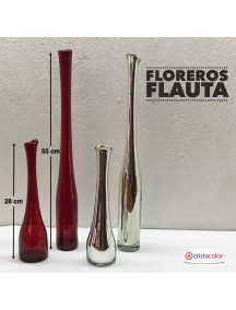 Florero Flauta Aguamarina Mini